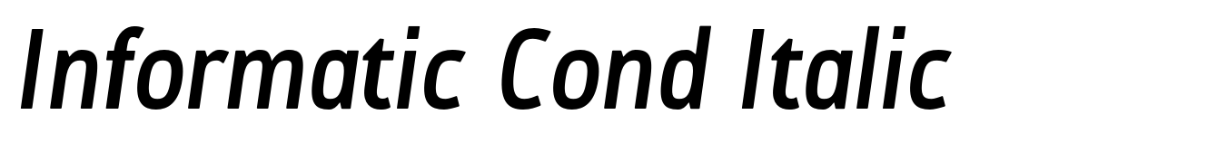 Informatic Cond Italic